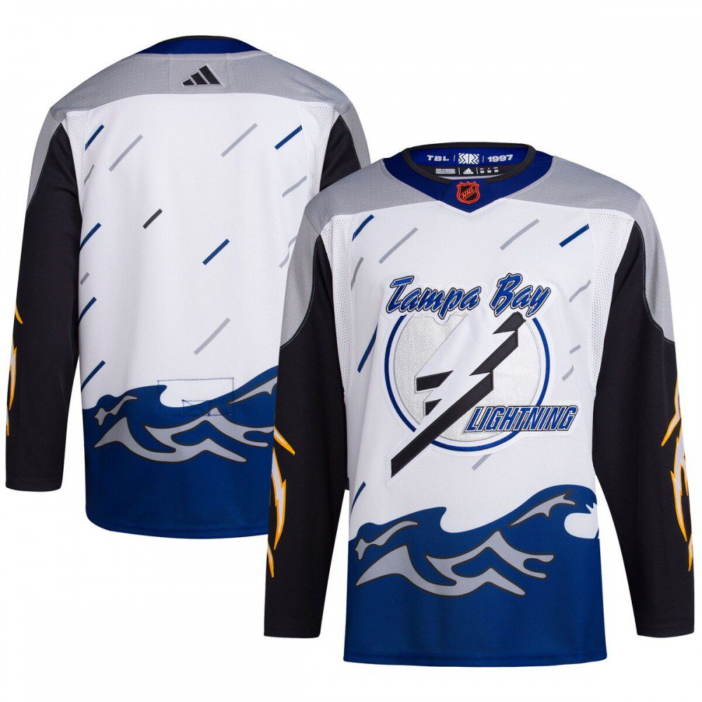 Tampa Bay Lightning adidas Reverse Retro 2.0 Authentic Blank Jersey - White-Pro Kit Vault | Brand New 26/27 Sports Jerseys
